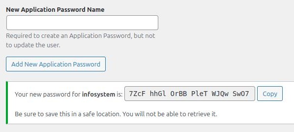 Application password