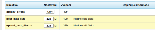 Setting the upload file size